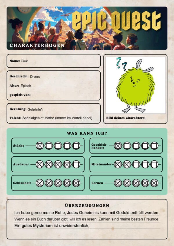 Charakterbögen Hoppelfluffs